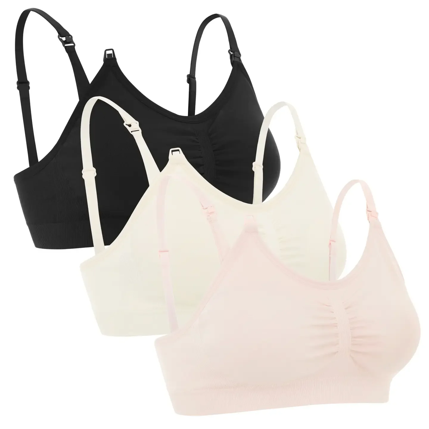 Organic cotton nursing bras ( set of 3), size L