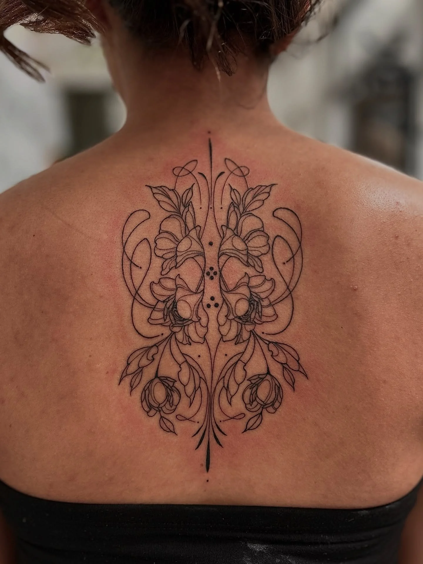 ~ππππ π³πππ ππππ~
And synchronistic connectionsβ¨π¦
#flowtattoo #linework #backtattoo