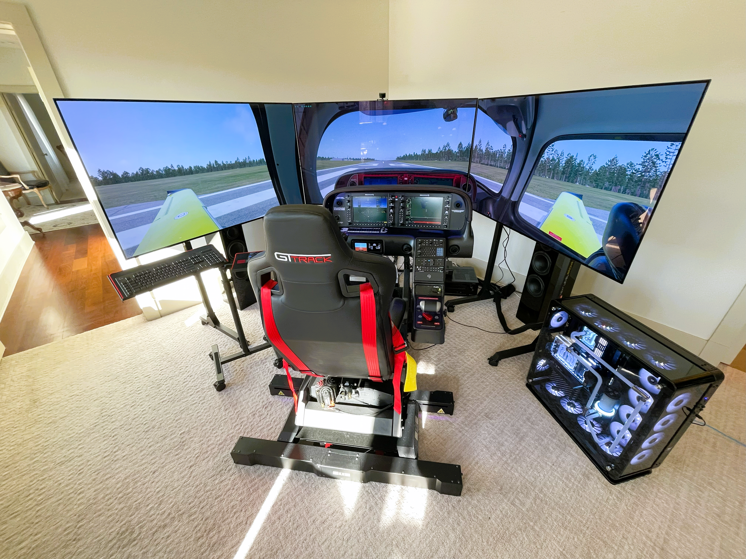 Custom flight simulator build.