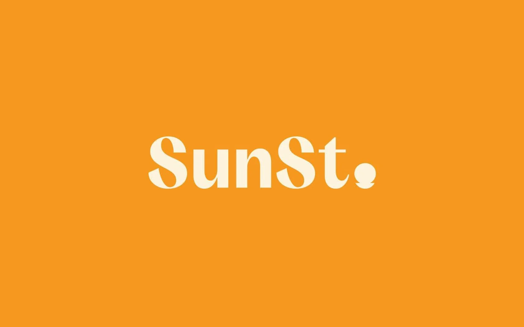 Orange background with the word 'SunSt.' in white text centered.