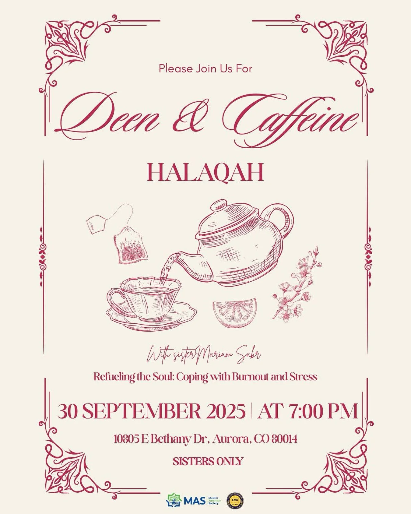 Join us this Tuesday for Deen & Caffeine with Sister Mariam Sabr!