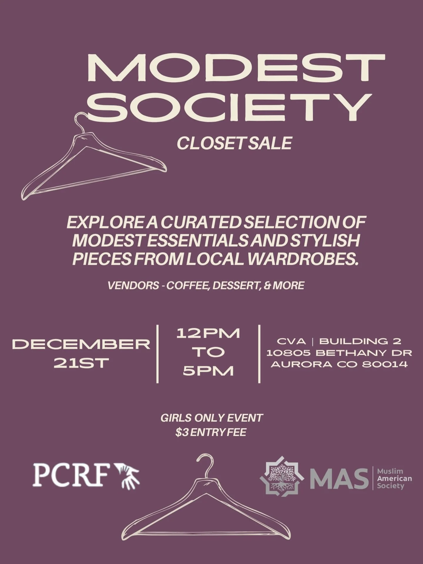 Join us on Sunday, December 21st for our first ever sisters closet sale. If you are interested in being a seller or vendor, fill out the form using the link below or in bio! 

https://docs.google.com/forms/d/e/1FAIpQLScOQOxAmR5sl8QVe06JMVBRRkJepjx5lQ