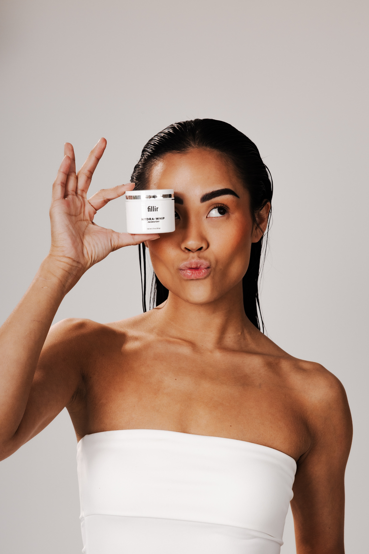 Playful skincare portrait