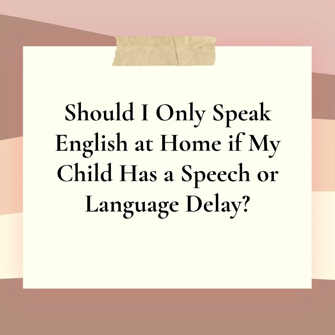Should I Only Speak English at Home if My Child Has a Speech or Language Delay?