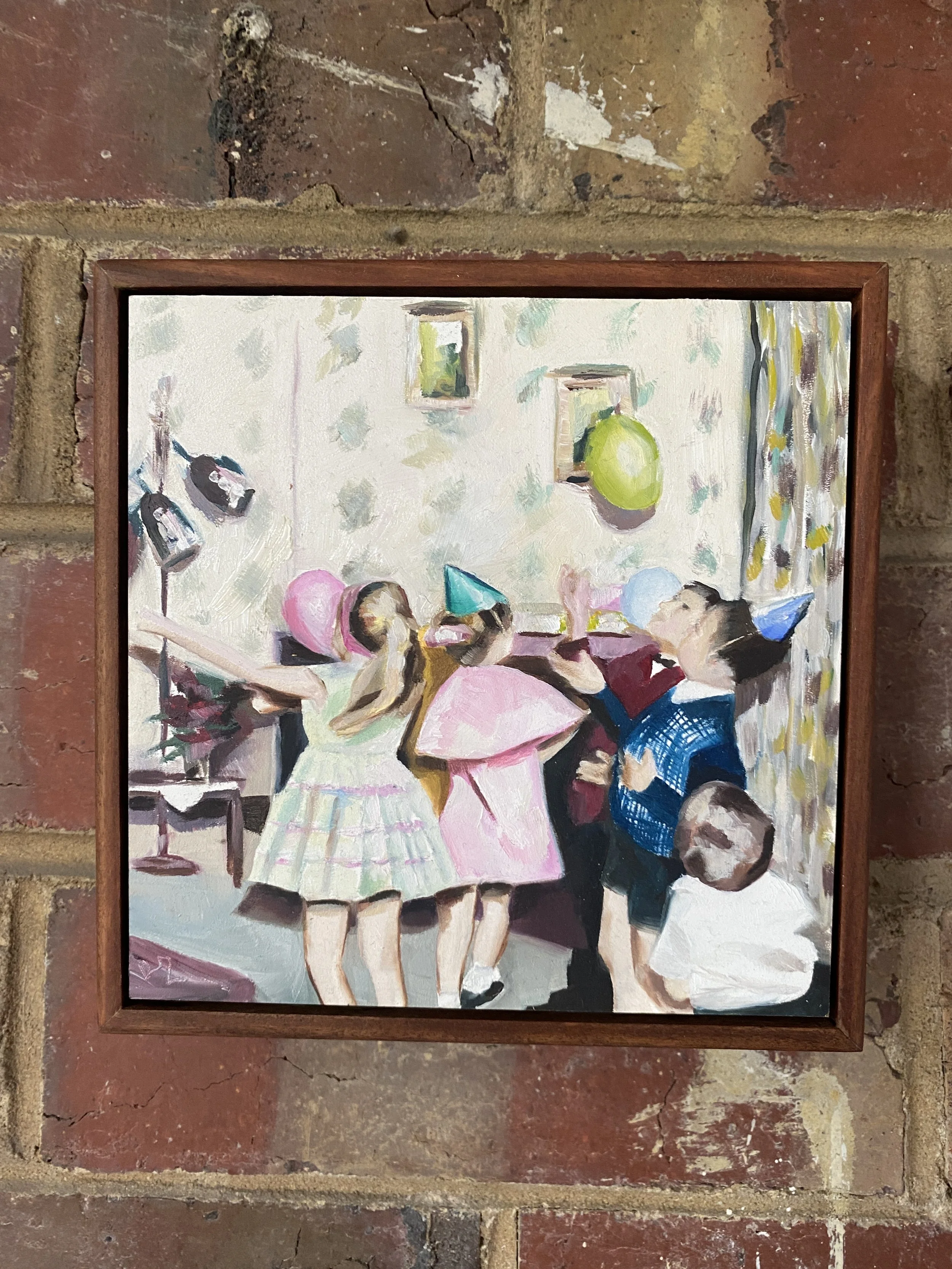 The Party invited as a child games chocolate game musical chairs pass the parcel Everyone had best clothes on birthday cake balloon lolly bag piece of birthday cake celebrations