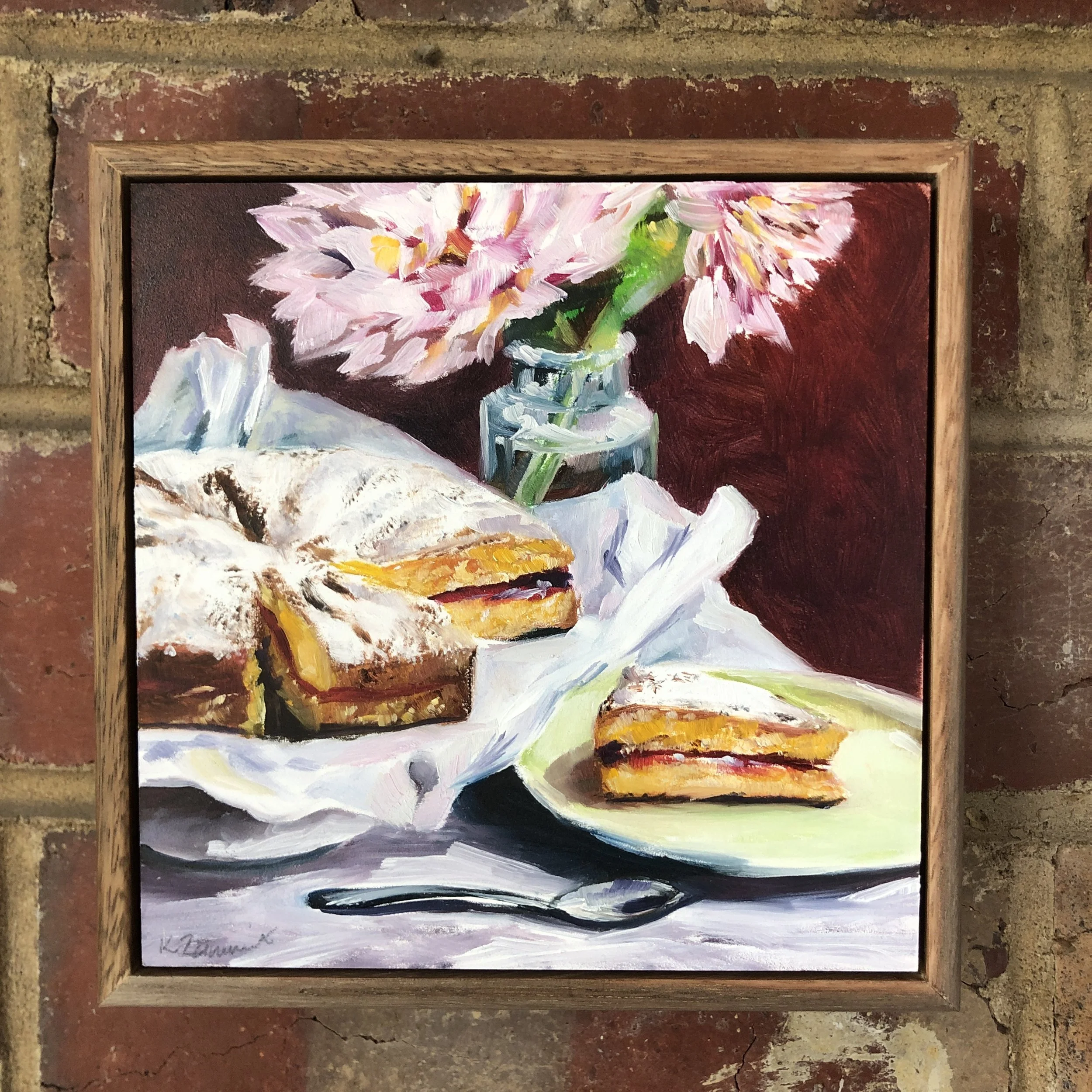 Cake and Dahlias.JPG