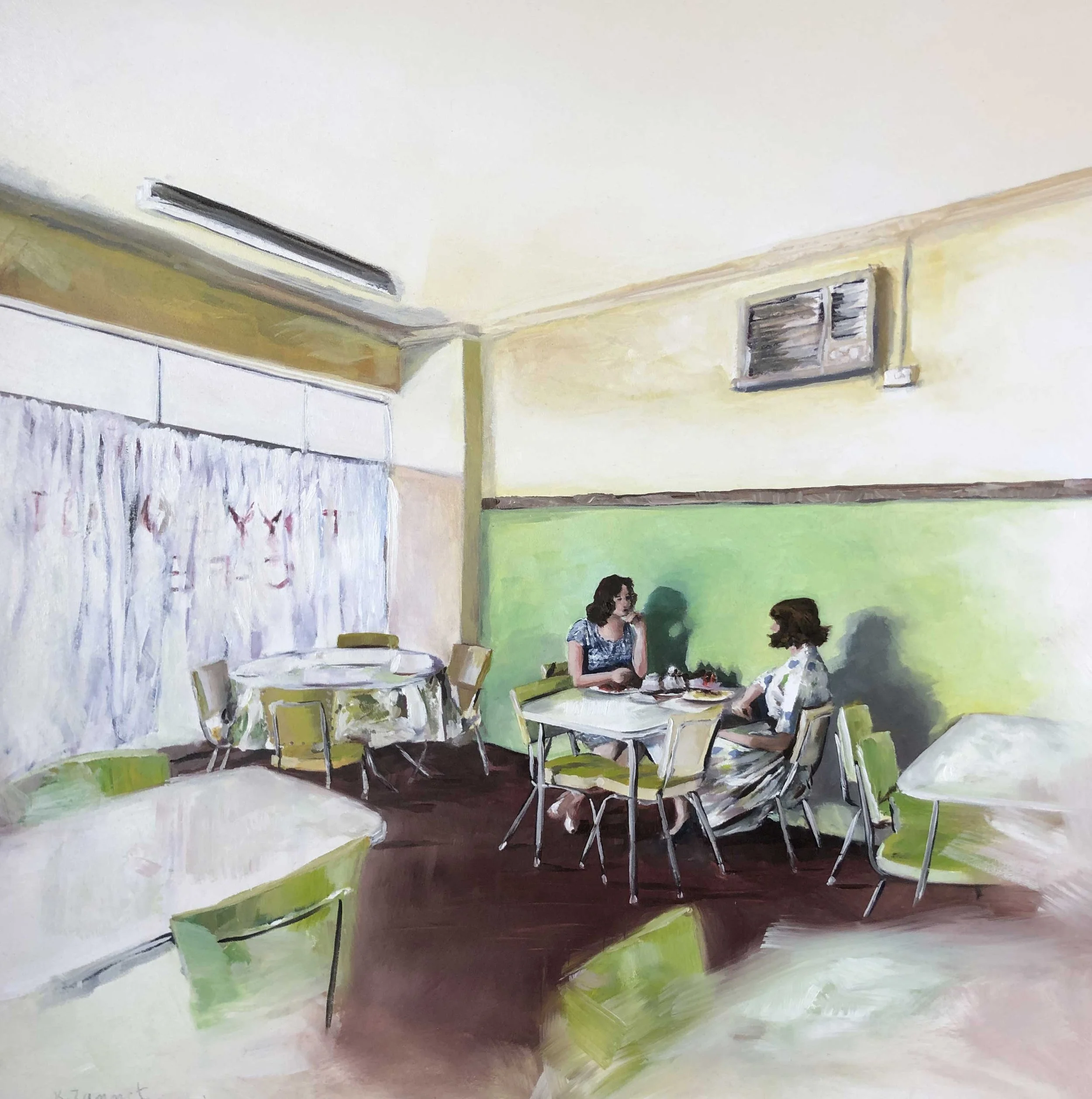 The Cafe 42.5x42.5cm - $520
