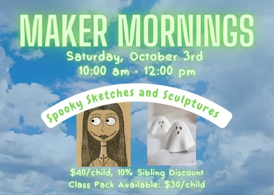 Maker Mornings: Spooky Sketches and Sculptures by Sweet Ridge Studios