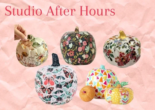 Studio After Hours: Decoupage Pumpkins by Sweet Ridge Studios