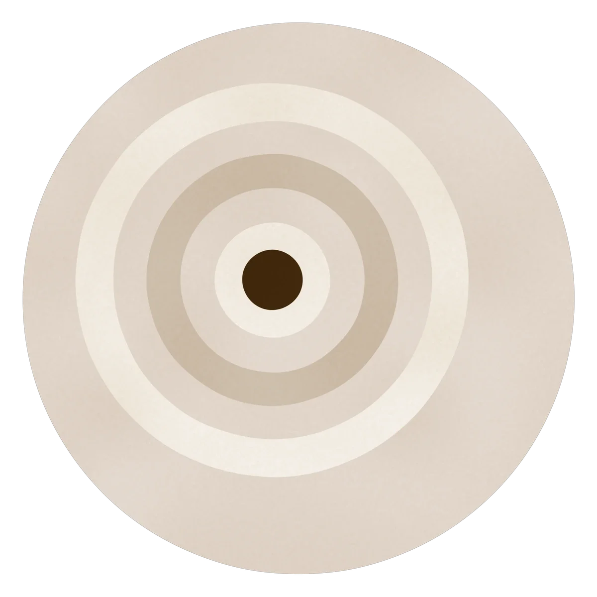 Abstract mark for anxiety therapy: concentric rings spreading out from a single dark point