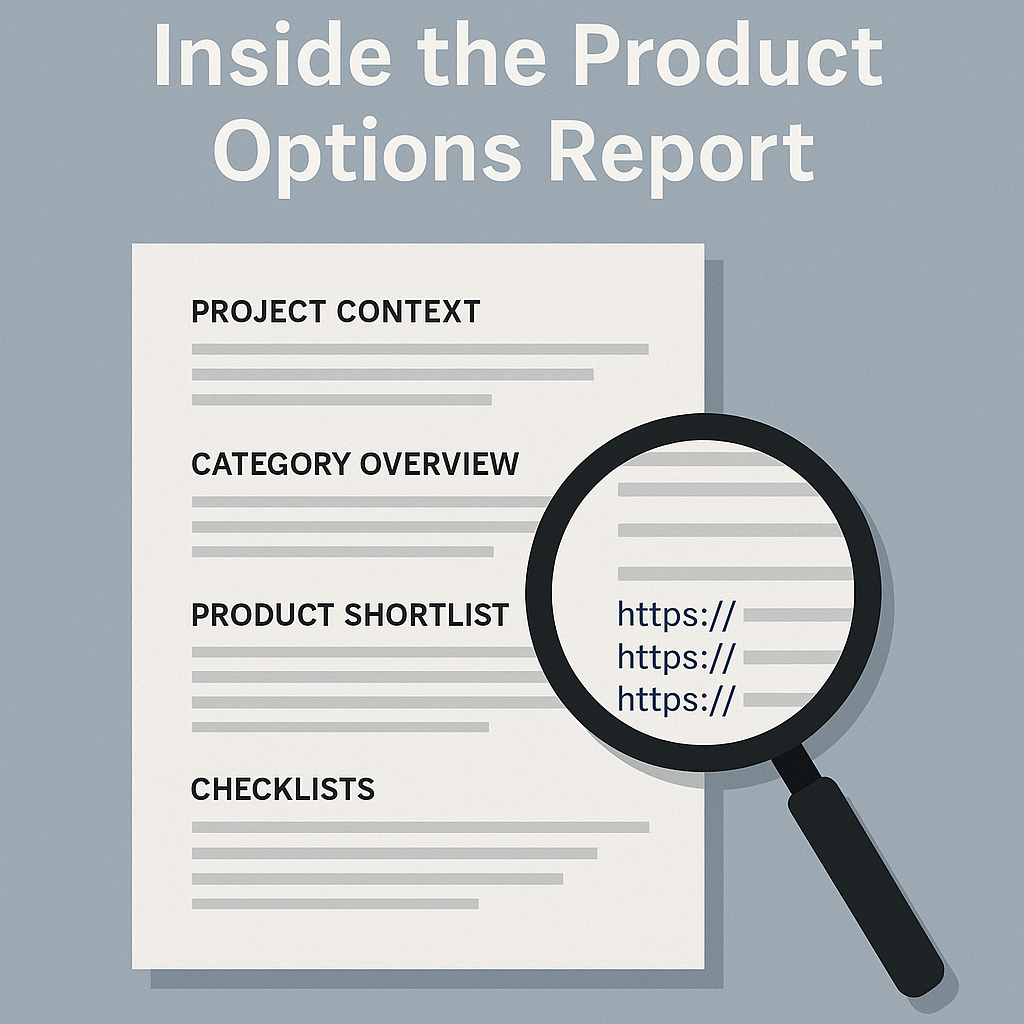 How AI Helps Architects Do Better Due Diligence: Inside the Product Options Report