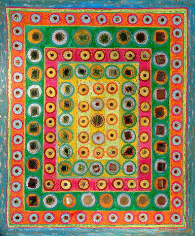 Hermes 2000
(oil, mirrors stitched on canvas)