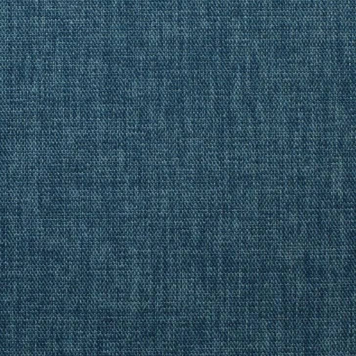 Close-up of blue fabric with visible weave pattern.