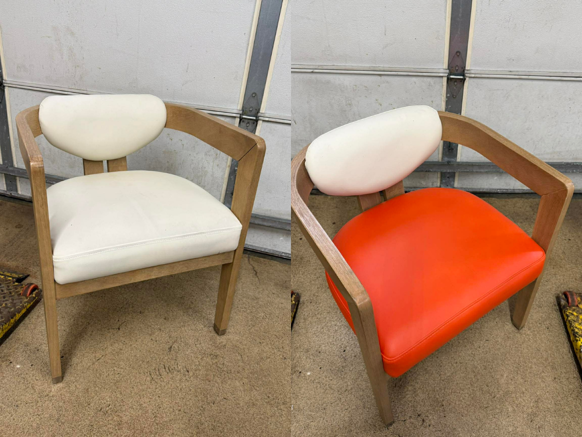 Leather Chair Color Change &amp; Restoration in Boston (Dining Chairs Project)