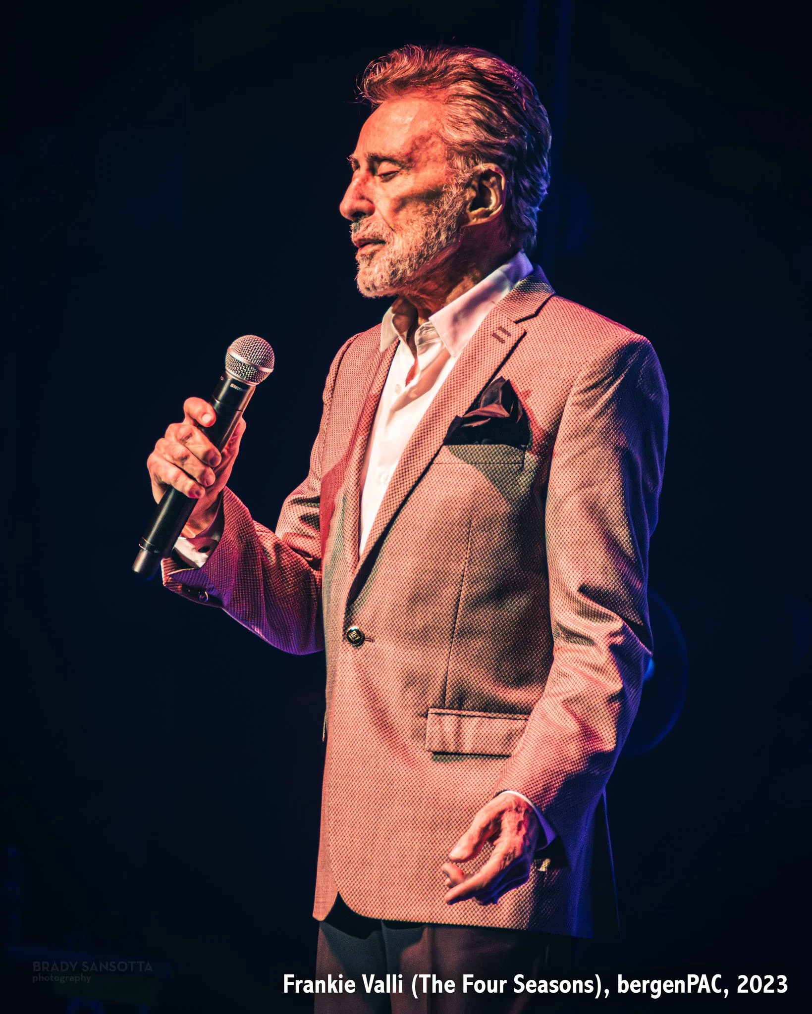 Frankie Valli with the Four Seasons performing at the BergenPAC Gala in Englewood, NJ.
