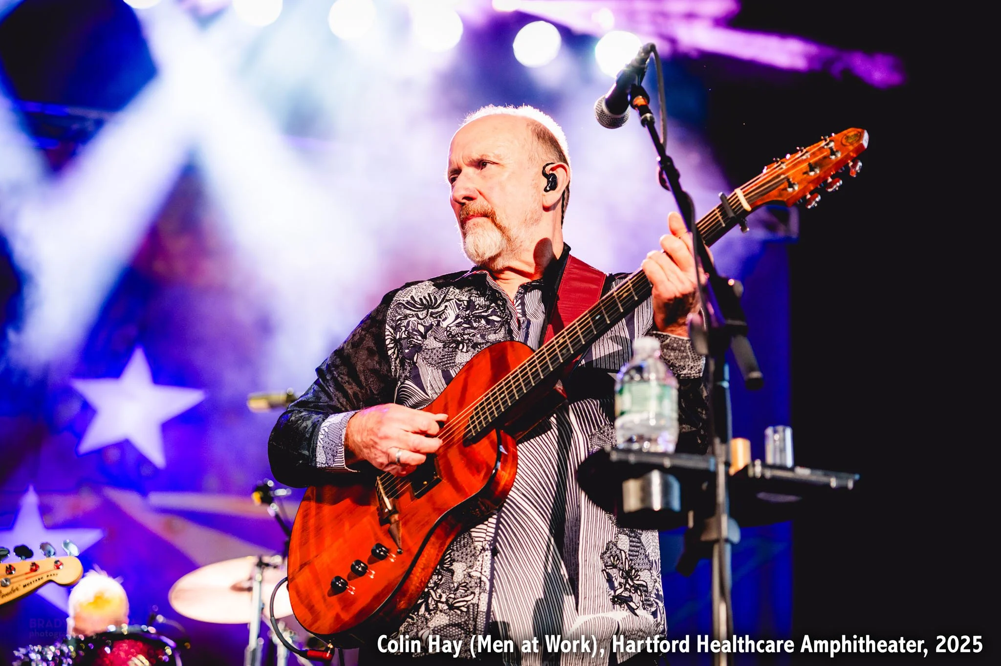 Colin Hay of Men at Work performing live at the Hartford HealthCare Amphitheater in Connecticut during the Ringo Starr show.