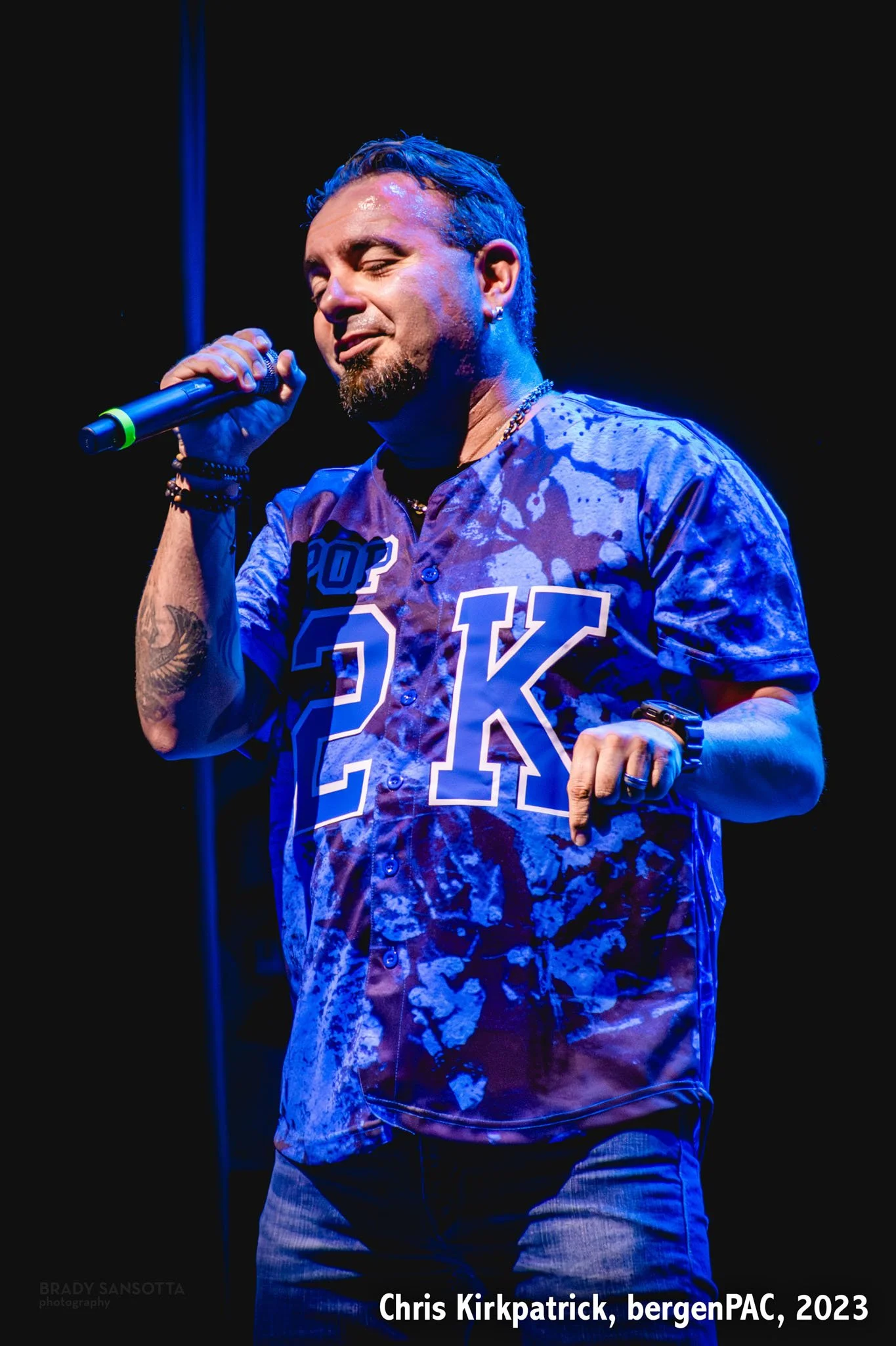 Chris Kirkpatrick of NSYNC performing with the Pop 2000s Tour at BergenPAC in Englewood, NJ.