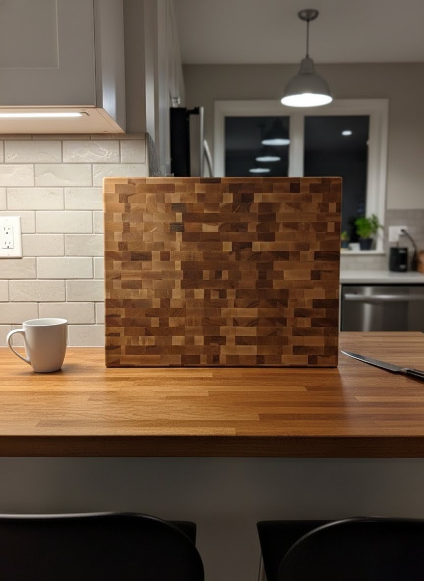 The Heritage Block - Solid Canadian Maple End Grain Cutting Board Butcher Block Handcrafted