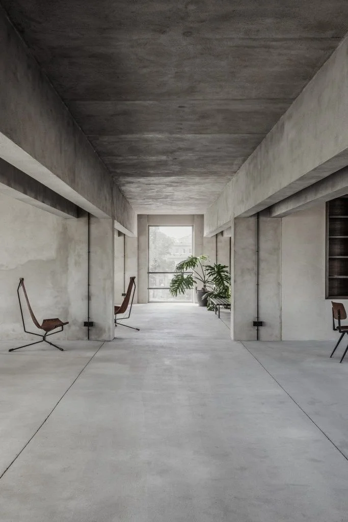 Modern concrete design.
