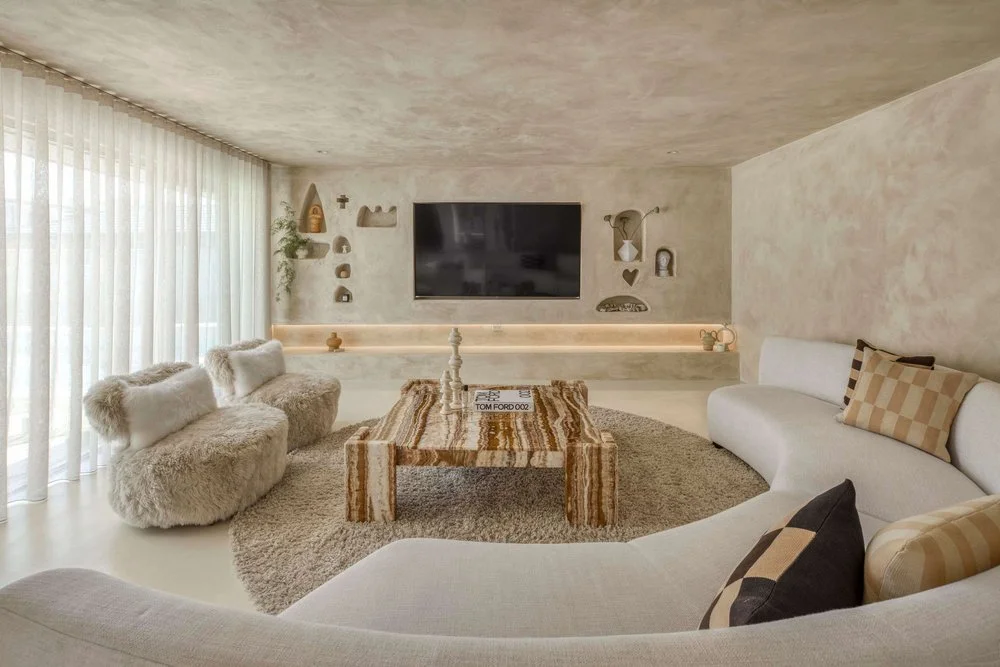 Neutral-toned living room.
