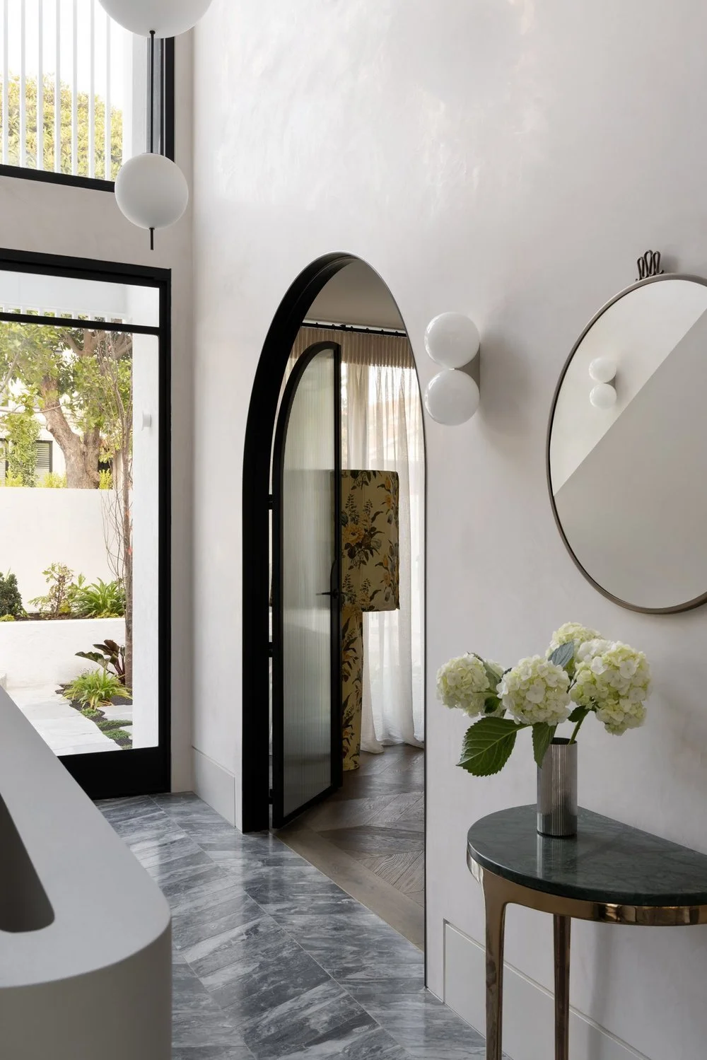 Arched doorway.