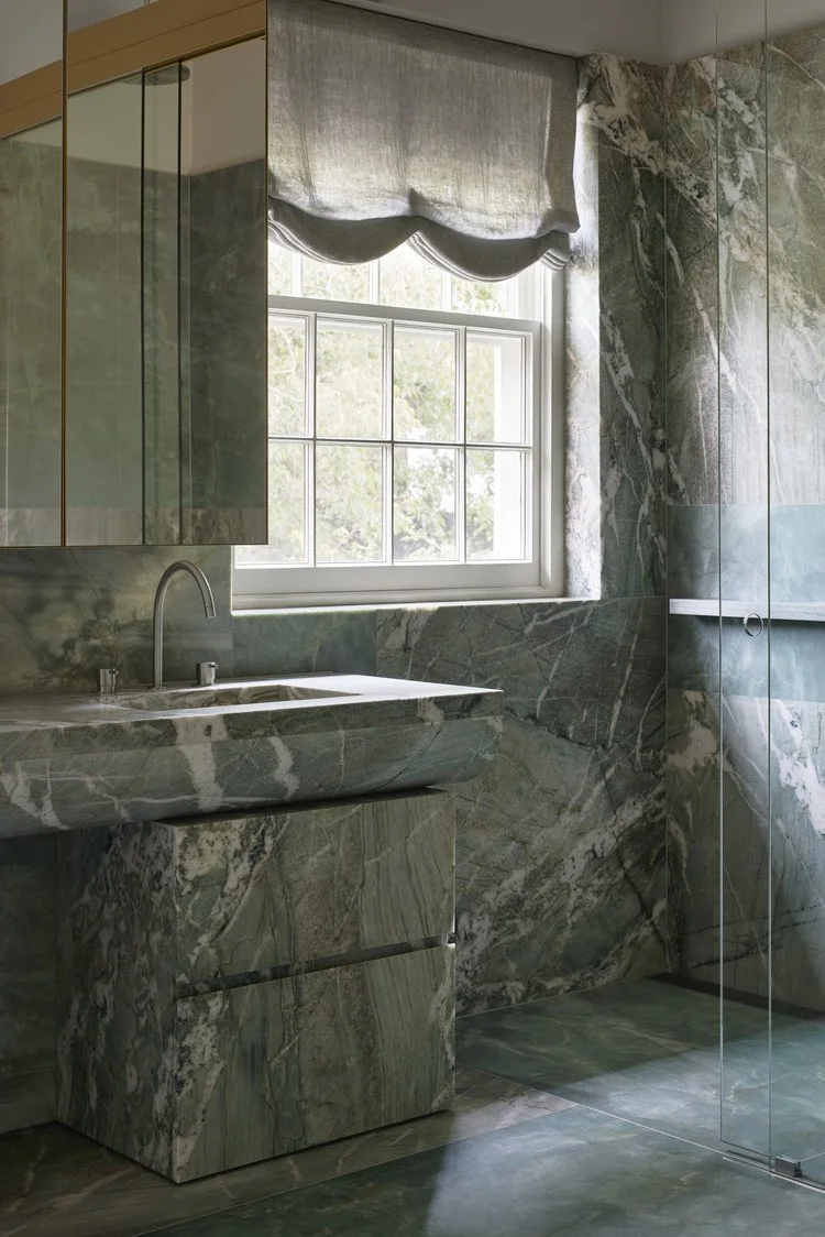 Green stone bathroom