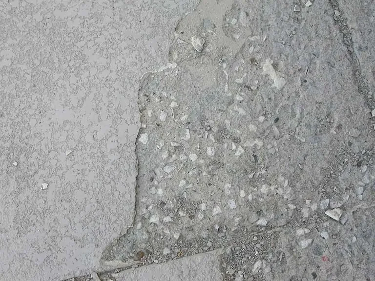 flaking concrete