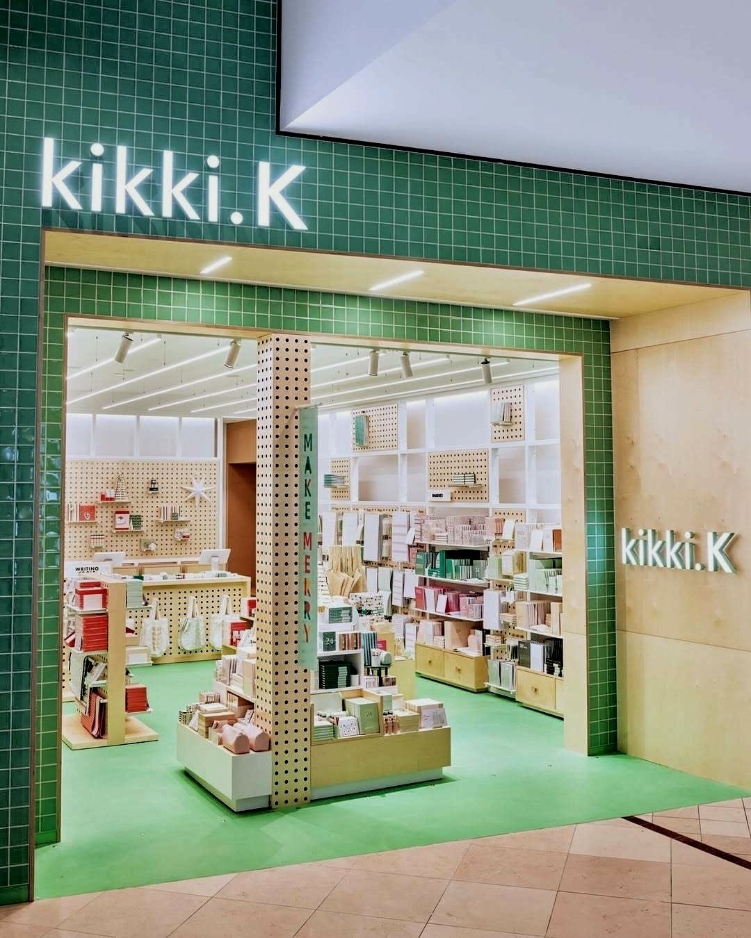 kikki k with custom green x-bond flooring