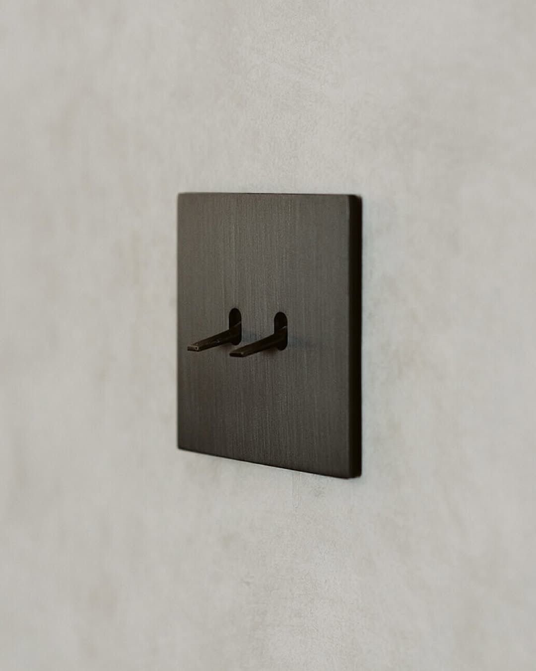 brushed metal light switch