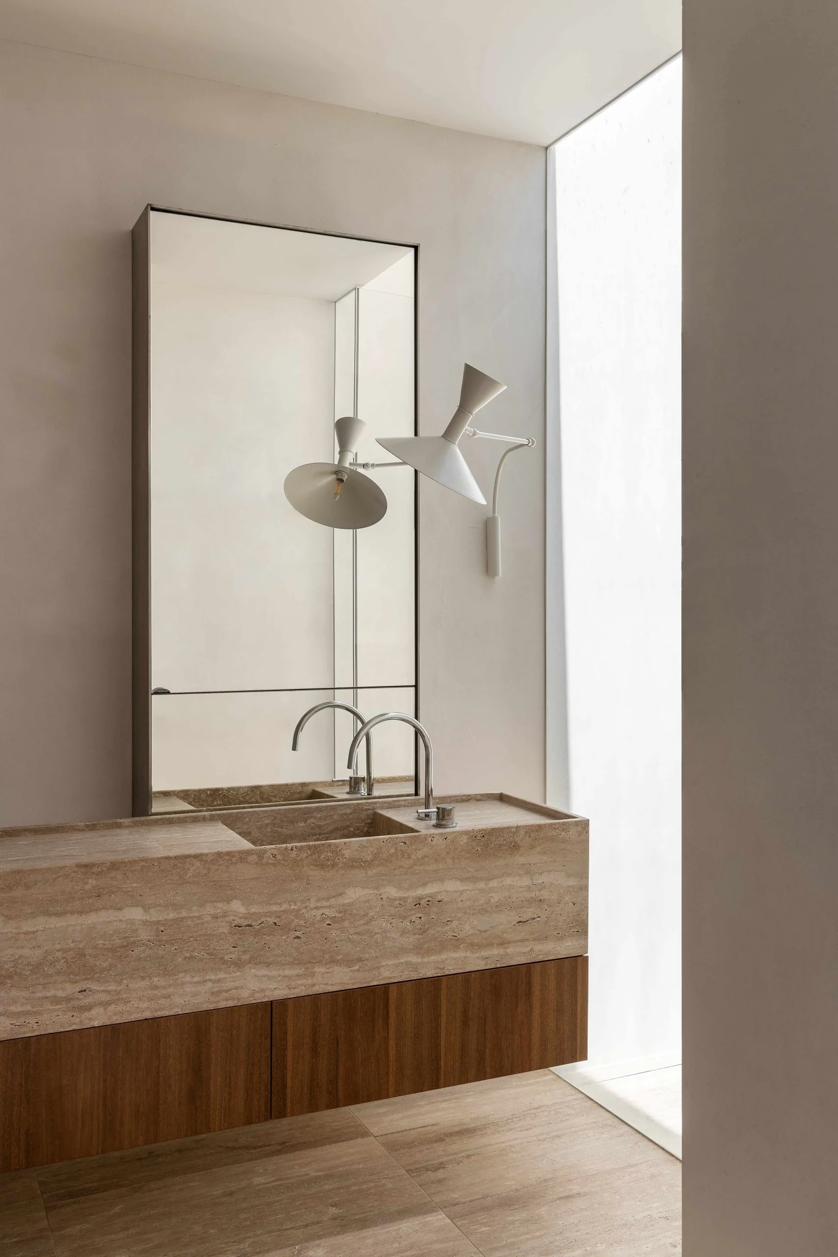 bathroom with microcement walls
