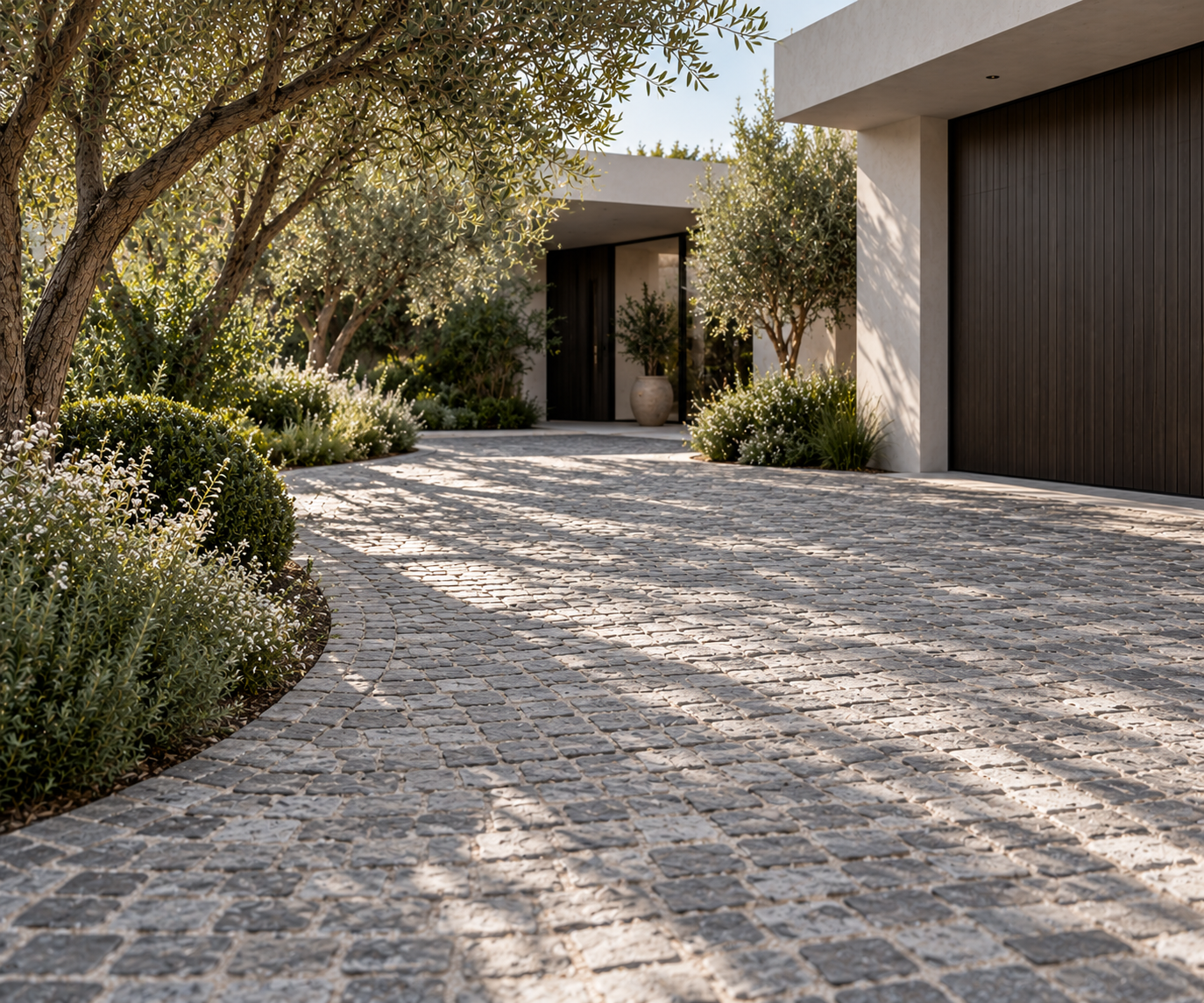exterior cobblestone flooring
