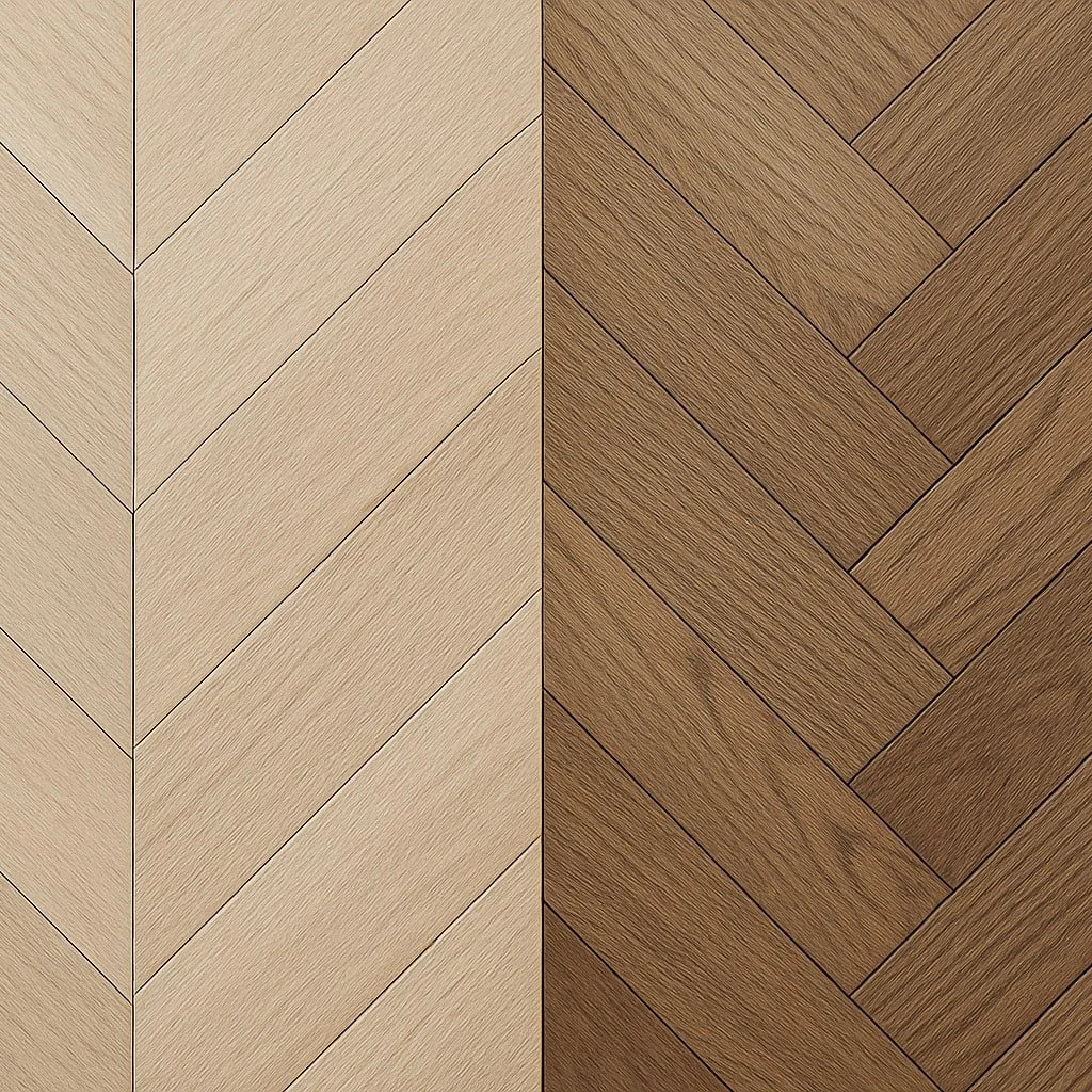 Chevron vs Herringbone