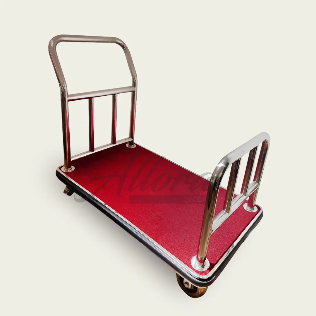 D14 - Luggage Trolley Flat (Chrome Stainless Steel)