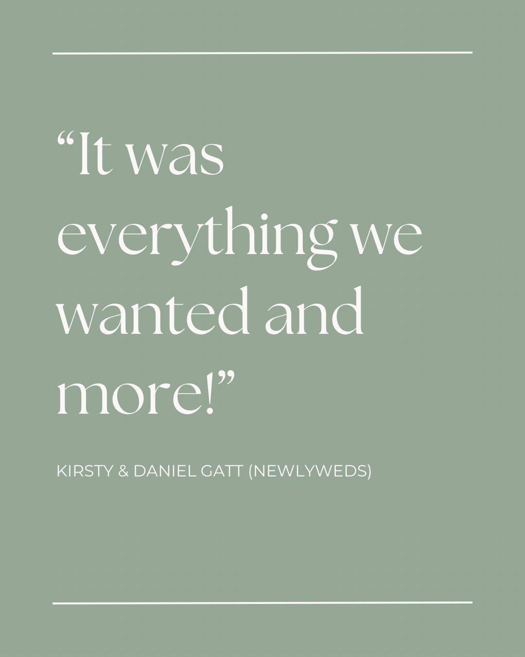 Happy words from the happy couple 🤍