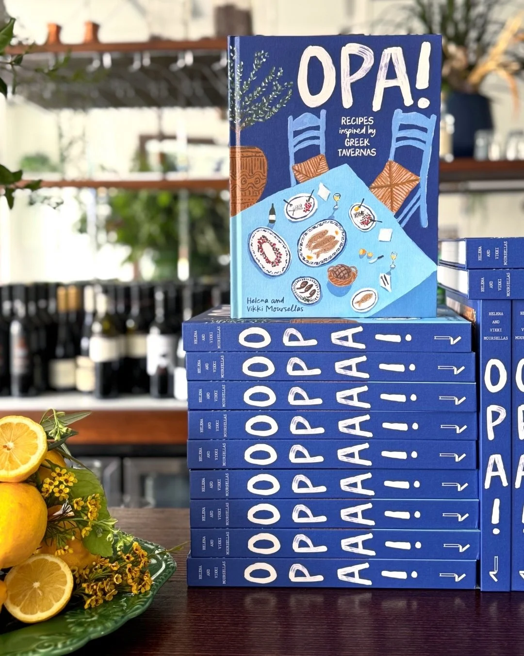 🍋 OPA! by @helenaandvikki is a celebration of Greek flavours and the simple pleasures at the heart of every taverna table. 

To honour that, we created florals and styling for the book launch event held at @bahari restaurant, that aligned with that 