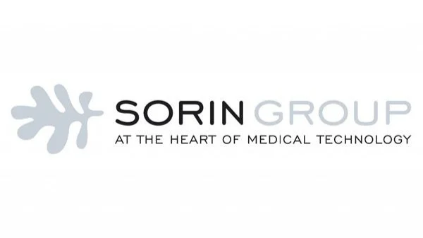 Logo for Sorin Group with a gray leaf design and the text 'Sorin Group at the Heart of Medical Technology'.