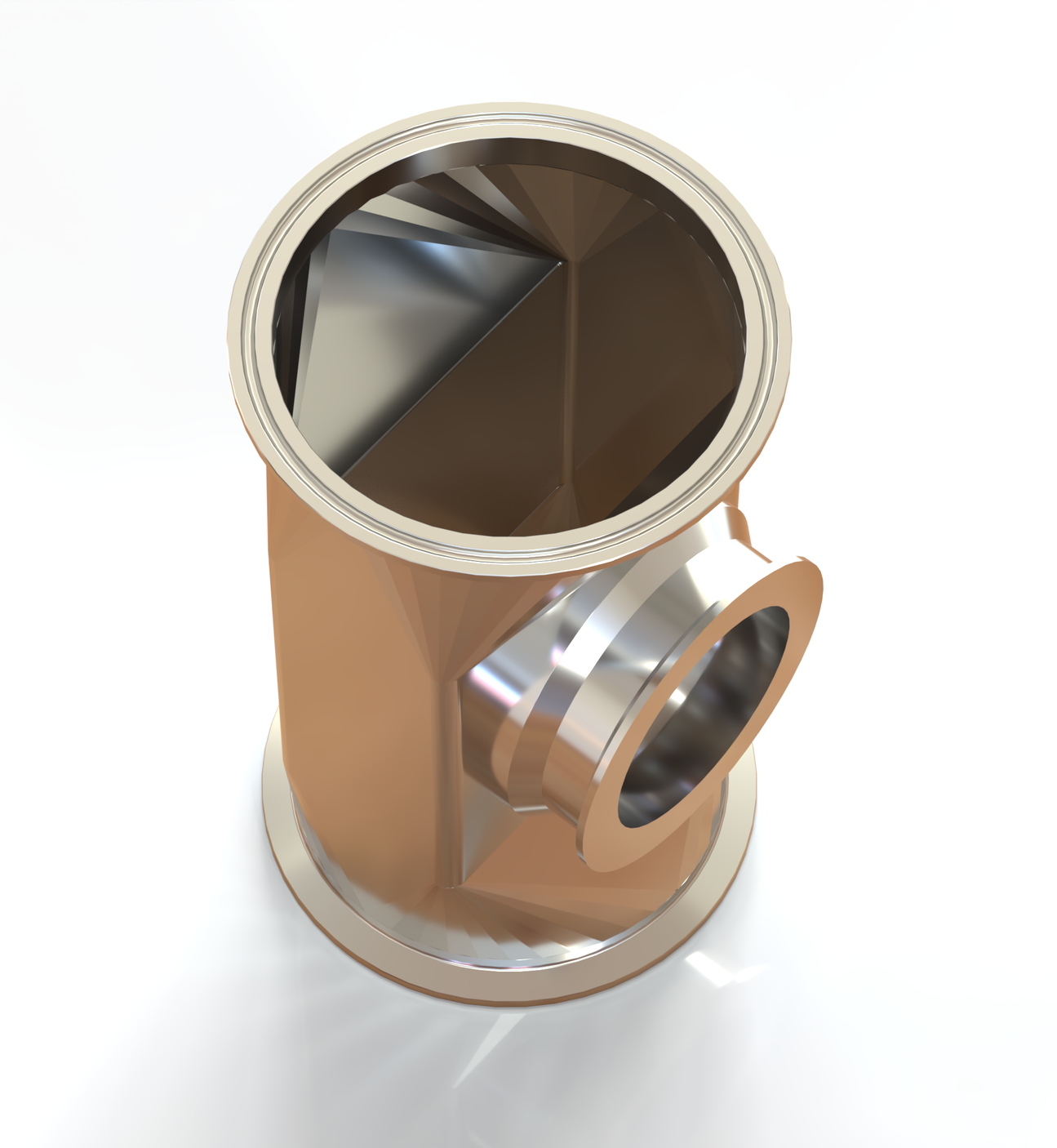 A metallic pipe fitting for pharma
