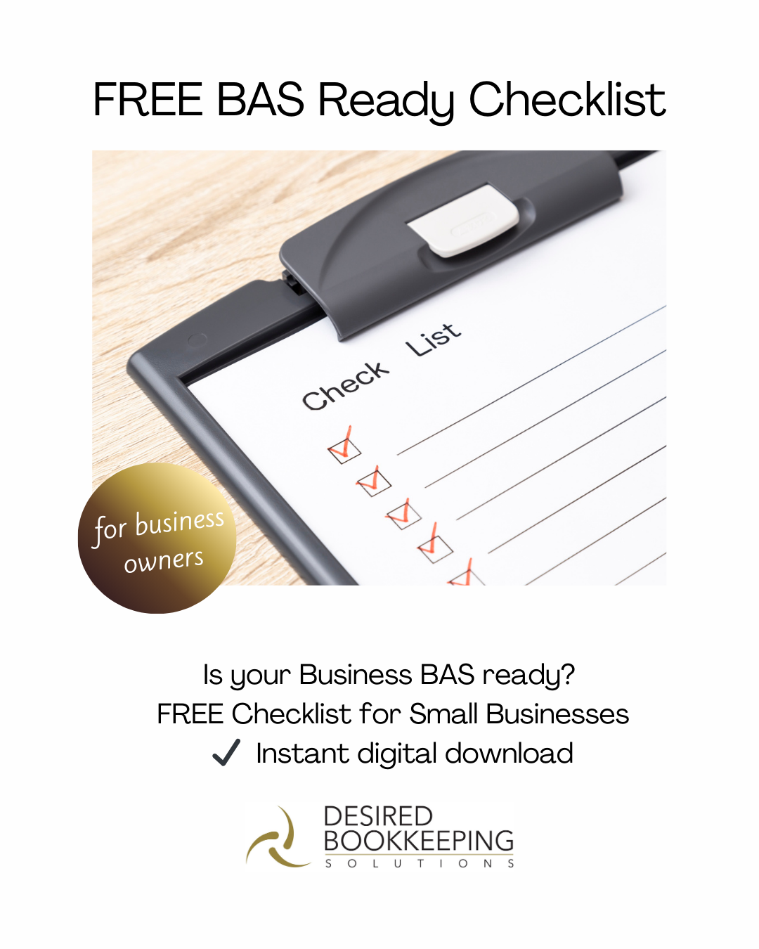 FREE BAS Ready Checklist for Small Businesses