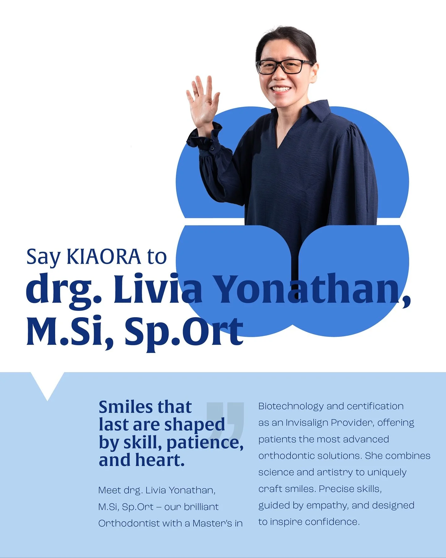 Meet drg. Livia Yonathan, M.Si, Sp.Ort&mdash;brilliant Orthodontist, Biotech expert, certified Invisalign Provider, dedicated to shaping smiles with skill and care.

💡 Fun fact: While orthodontics keeps @livia.yonathan&rsquo;s mind sharp and analyti