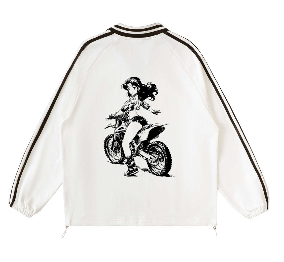 Moto Girl Pullover (White)