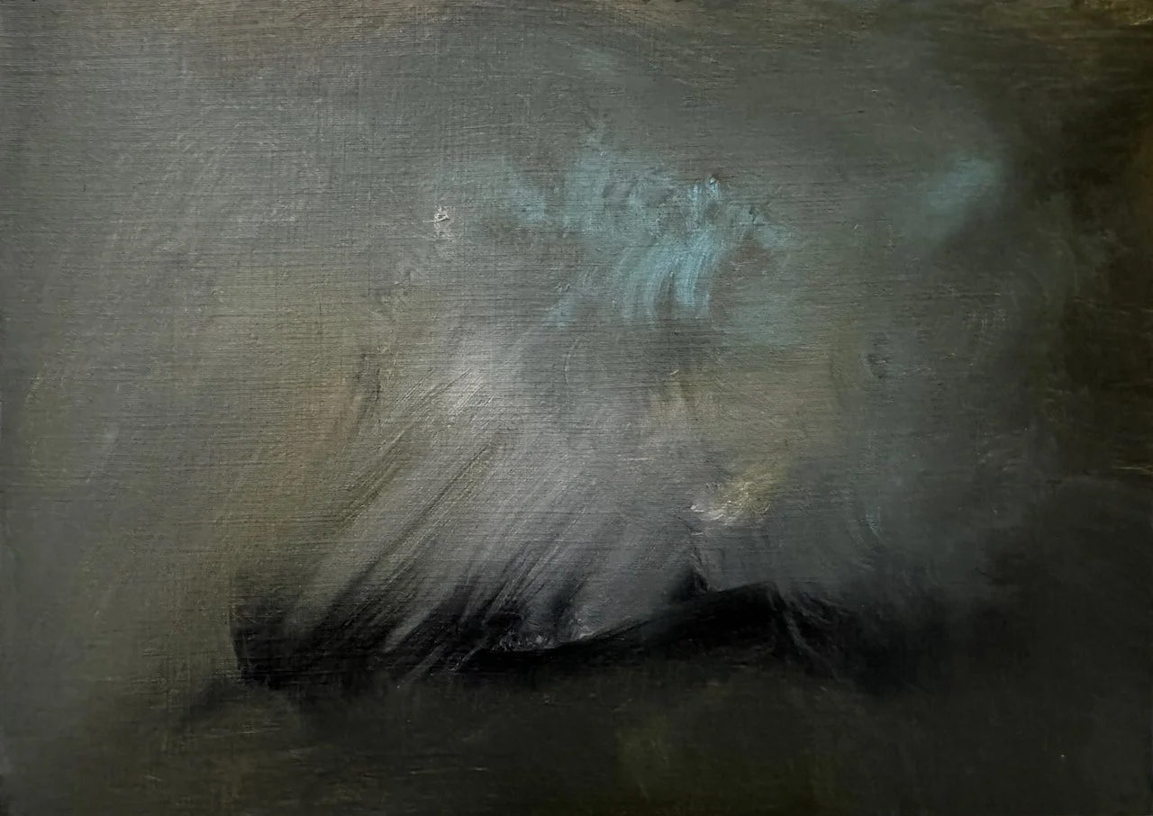 landscape sketch #6, 2020, oil on paper 15x21cm $650 framed