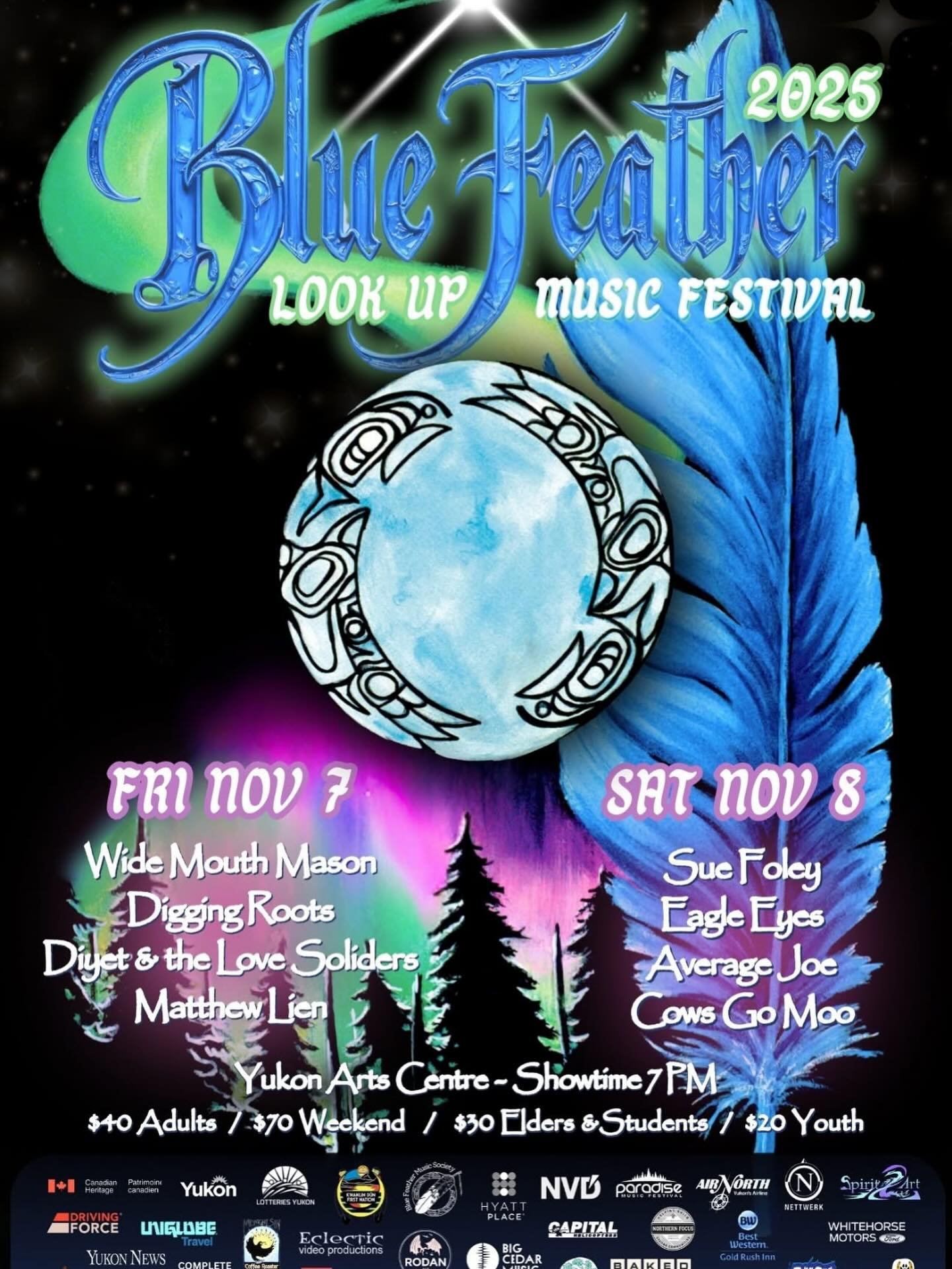 Friday!🤘🎸🥁🎤 🎻 #localmusic  #indigenousartist #bluefeathermusicfestival #yukon