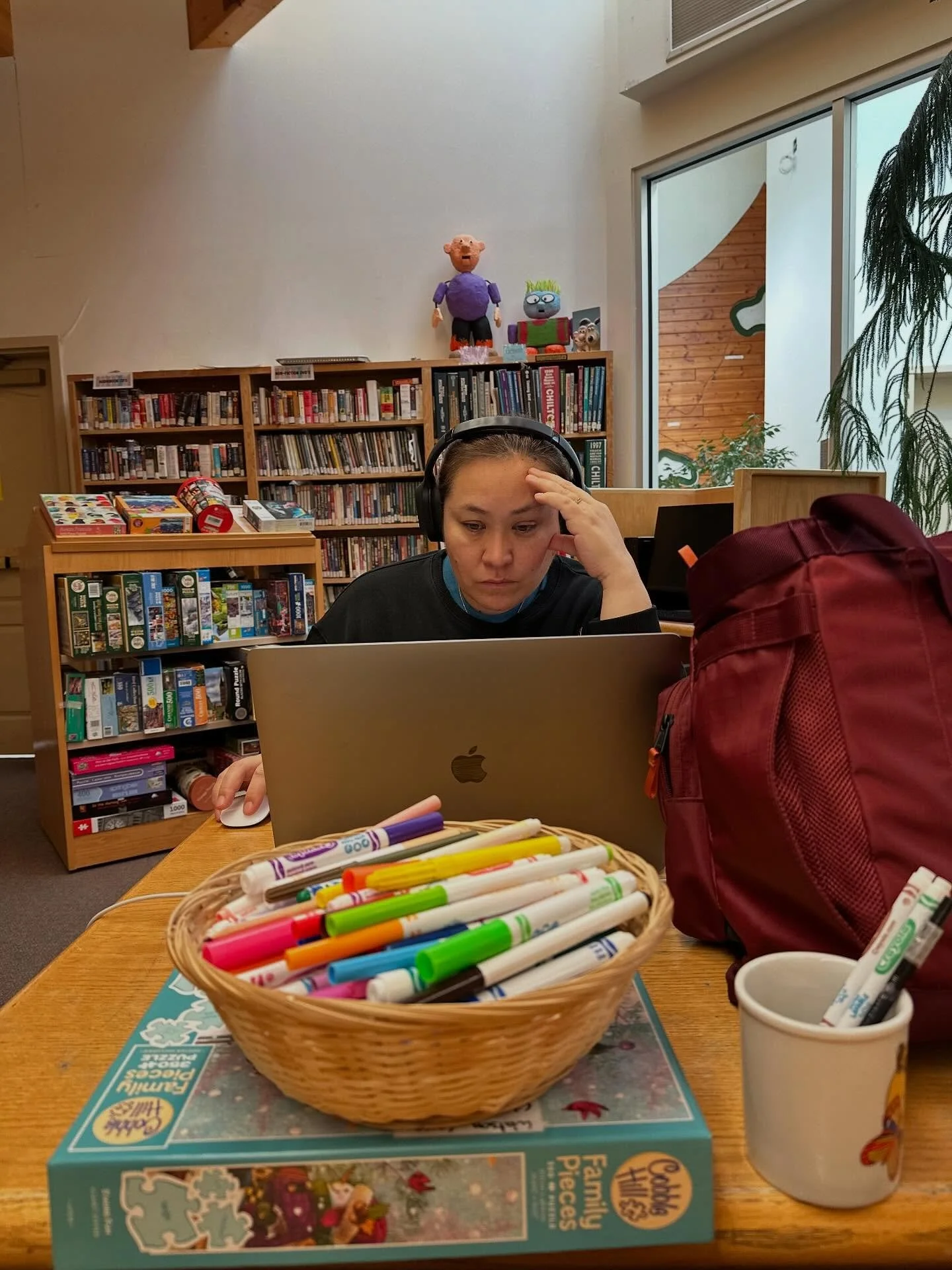Road closed so we are stuck in Watson Lake, so what do you do&hellip;..visit the local library! 📚