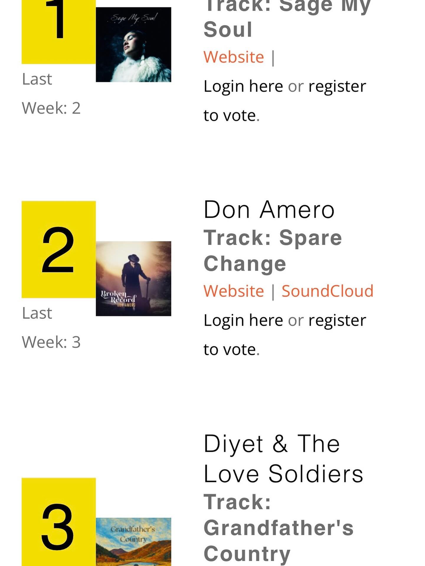 Made it into the top 3!!! Big congrats to @tiamiscihk and our dear friend @donamero 🧡🎵✌️Thank you all for listening, voting and supporting Indigenous artists!  @imcountdown #indigenousartist #supportartists #listentomusic