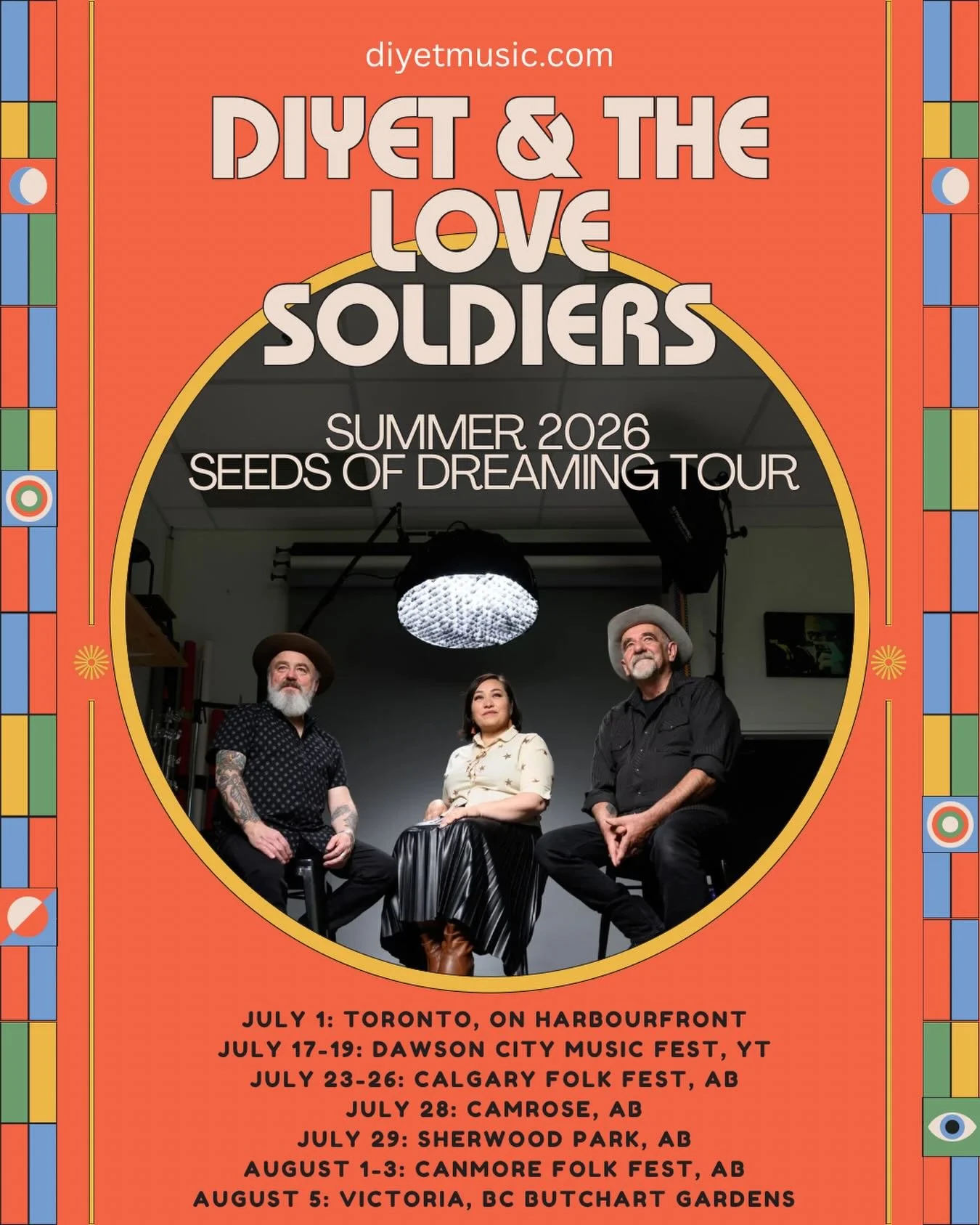 Summer shows! 🌞❤️✌️🎸🥁🎵🇨🇦 @calgaryfolkfest @canmorefolkfest @thebutchartgardens @dawsoncitymusicfest @festivalplacesp @harbourfrontcentre @lougheedcentre #touringmusician #yukon #kluane