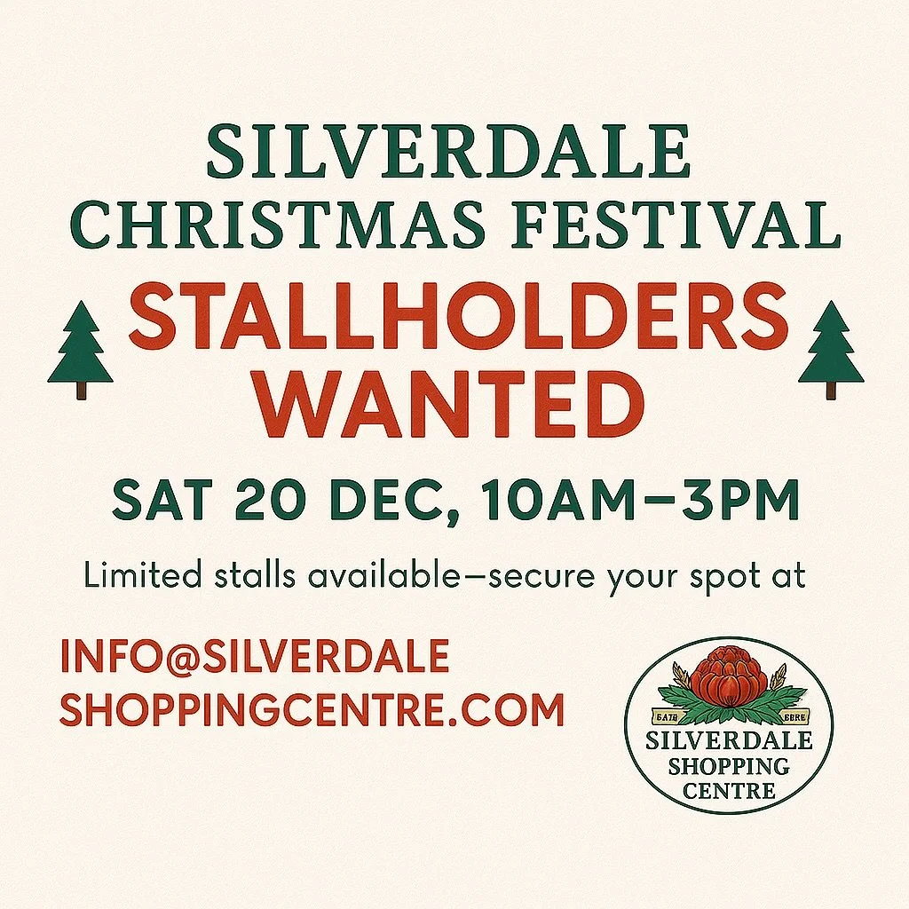 ✨ Be part of our Christmas Festival! ✨
We&rsquo;re turning Silverdale Shopping Centre into a festive market on Saturday 20 December, 10am&ndash;3pm and we&rsquo;re inviting extra stallholders to join us.

If you sell gifts, treats, art, homewares, pl