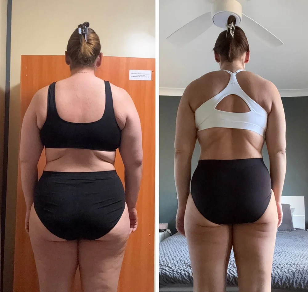 Stacie P. transformation &mdash; back view