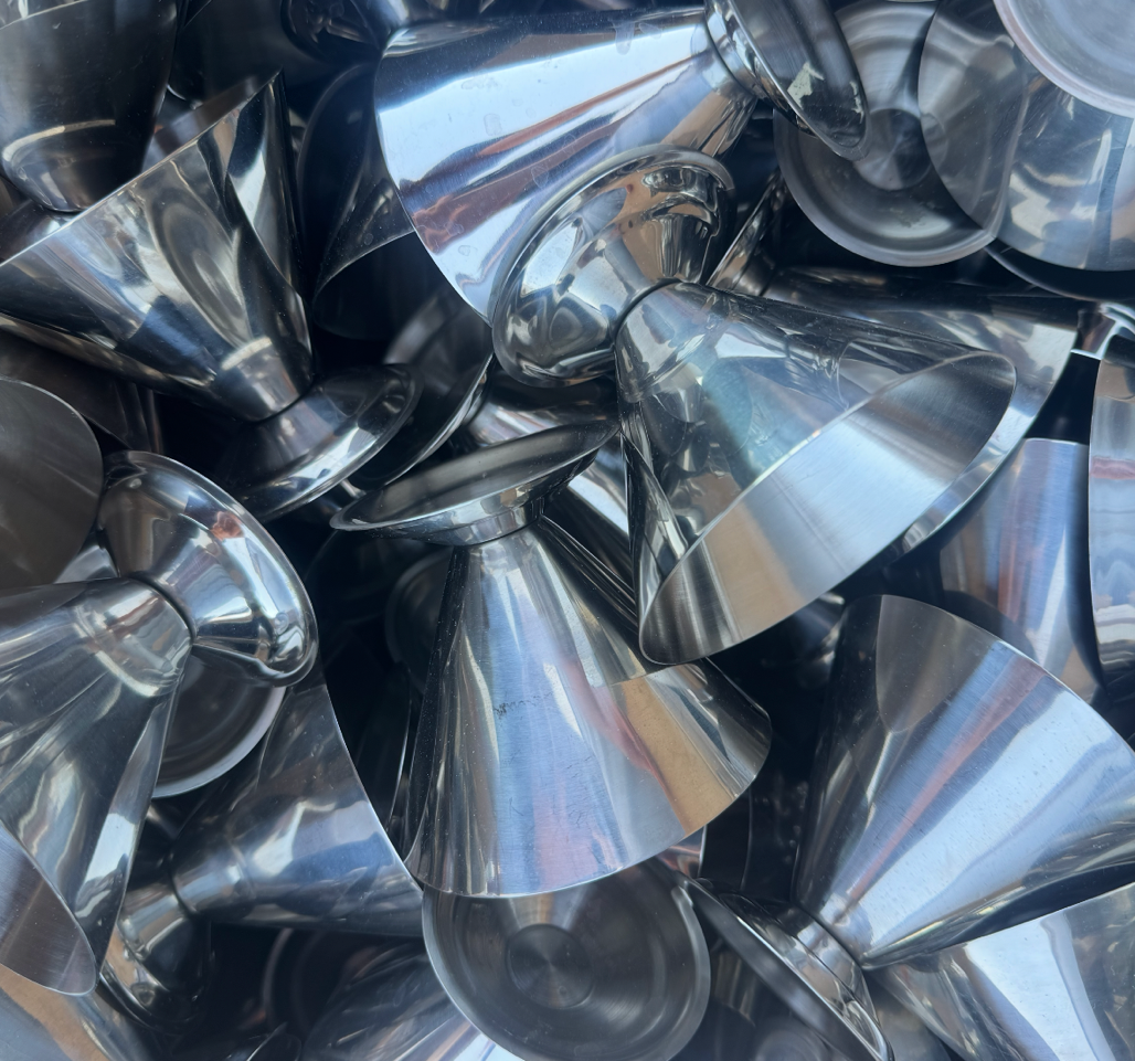 Silver Coupe Glasses