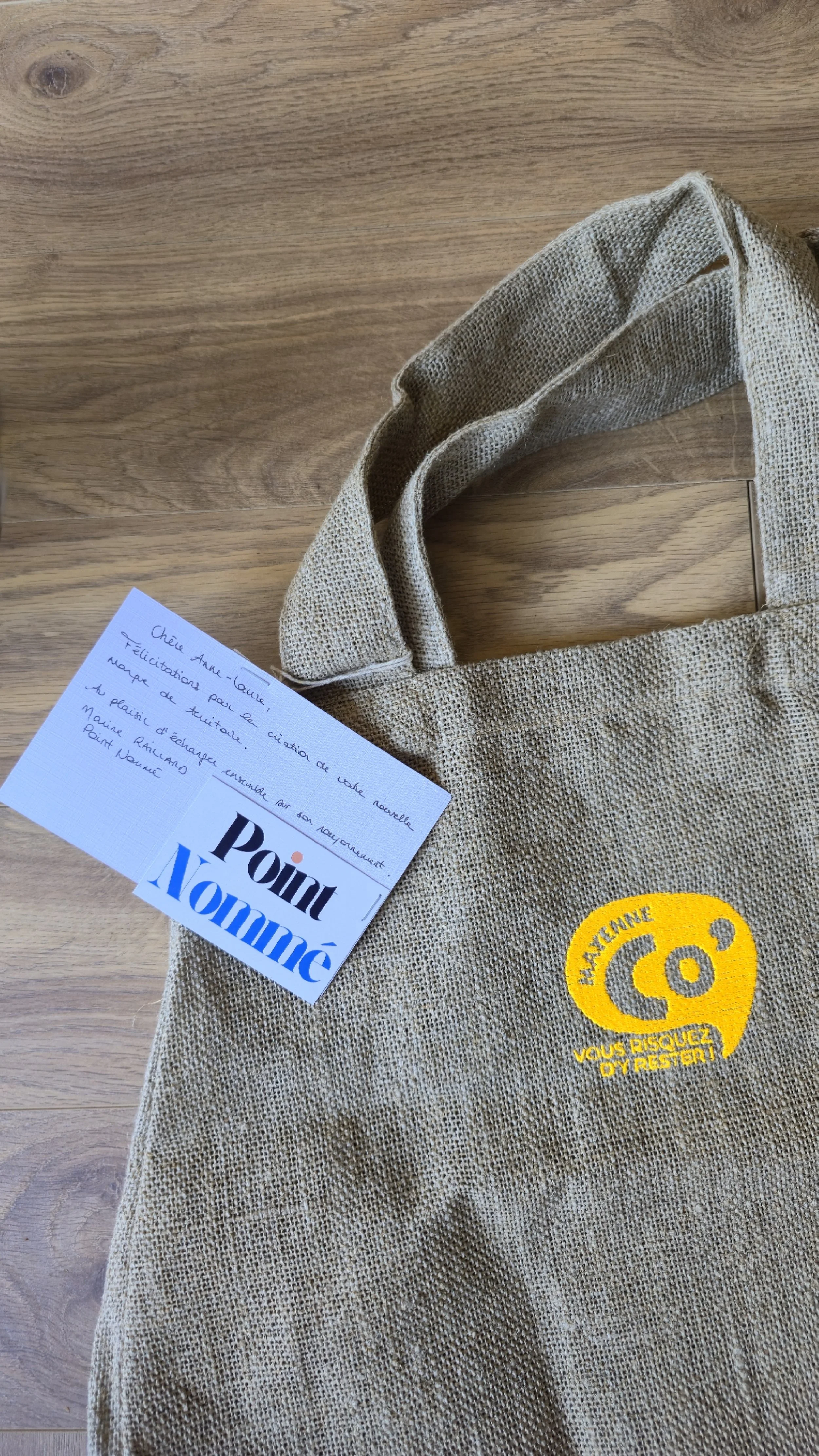 Sac jute cabas personnalisé