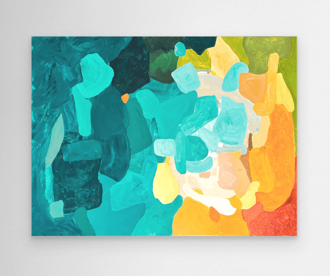 Fine Art Print Amber Perspective von Birgit Trofer. Randloser, farbintensiver Kunstdruck in Museumsqualität mit hoch pigmentierten Farben in der Frontansicht.